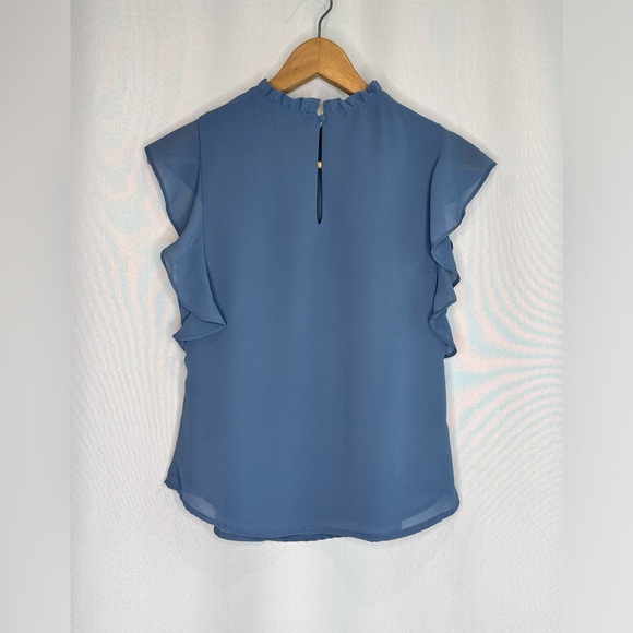 DYNAMITE Women’s High Necked Blouse With Butterfly Sleeves - Picture 2 of 6